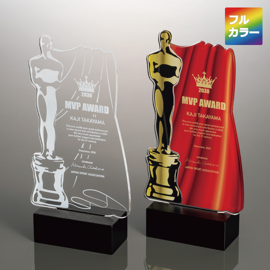 プロフ読んでコメントしてから購入必須！完成品 アクリル製オリジナルトロフィー フルカラー印刷 VBT.716