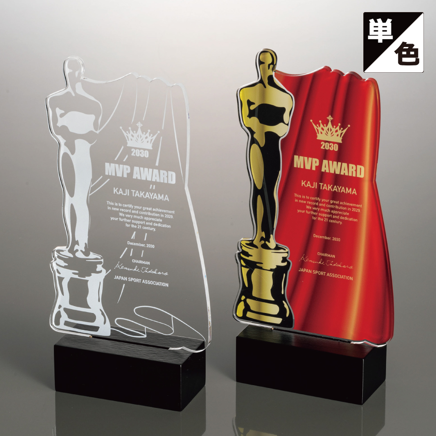 アクリル製オリジナルトロフィー フルカラー印刷 VBT.716