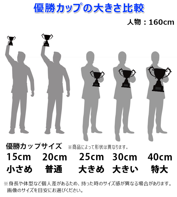 トロフィー 優勝カップのサイズ比較 トロフィー 即日発送 企業表彰や各種大会 ファーストトロフィー